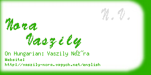 nora vaszily business card